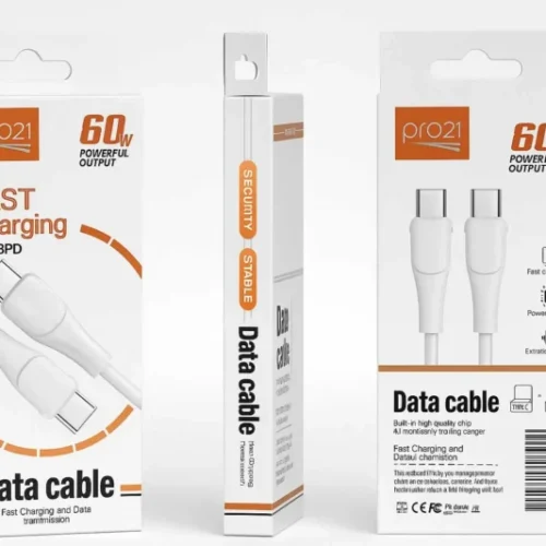 CABLE PRO 21 GOMA BLANCO PRO21 TYPE C A TYPE C 60W.