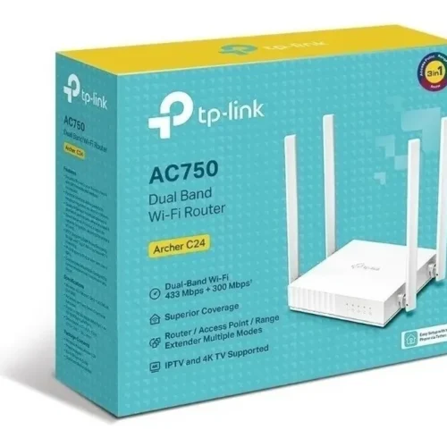 Router Tp-link Ac750 Archer C24 doble banda 4 Antenas Color Blanco
