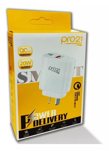 combo cargador pro 21 pd 20w + usb c a c